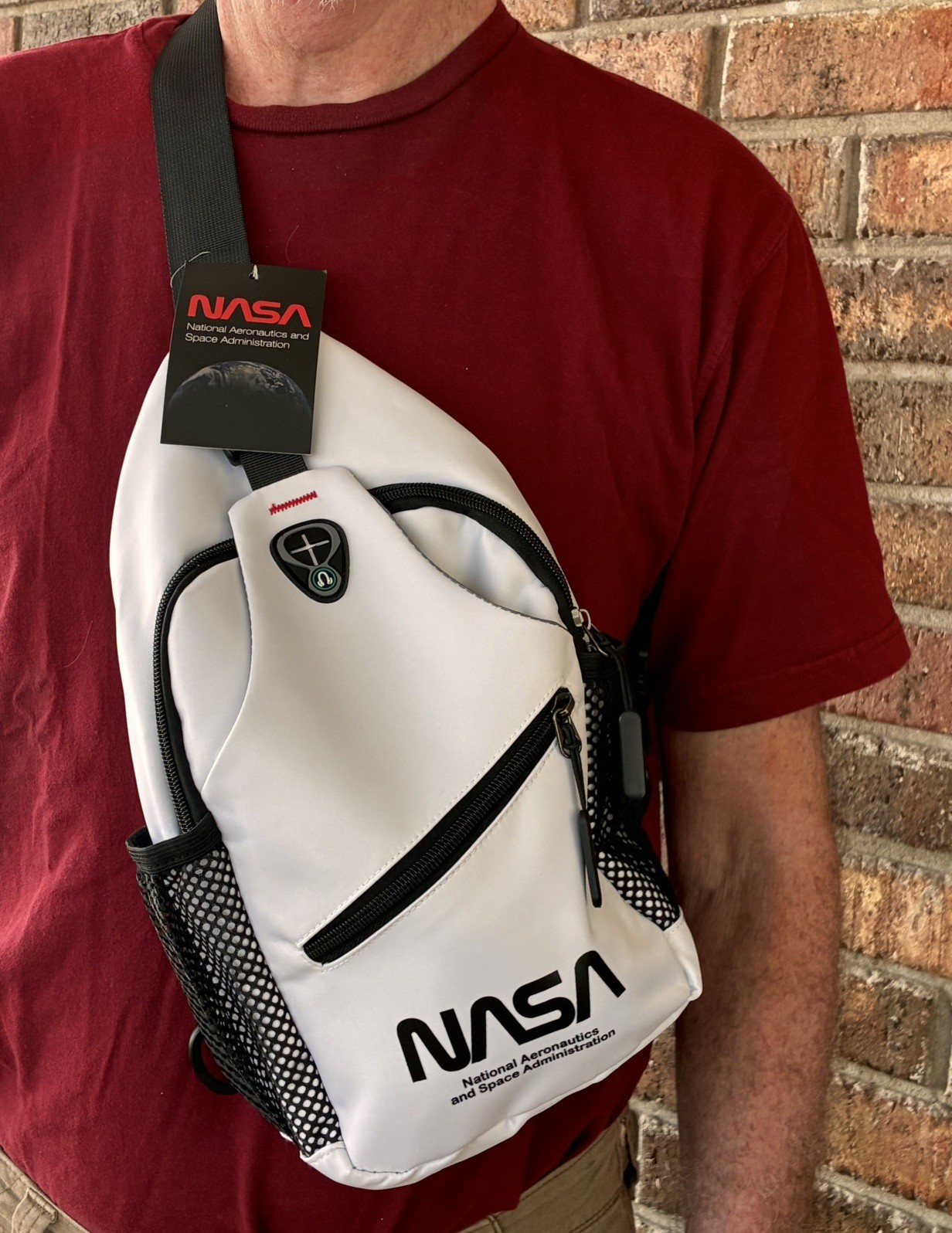NASA Crossbody Sling Bag Shoulder Bag for Men Women NWT Free Shipping