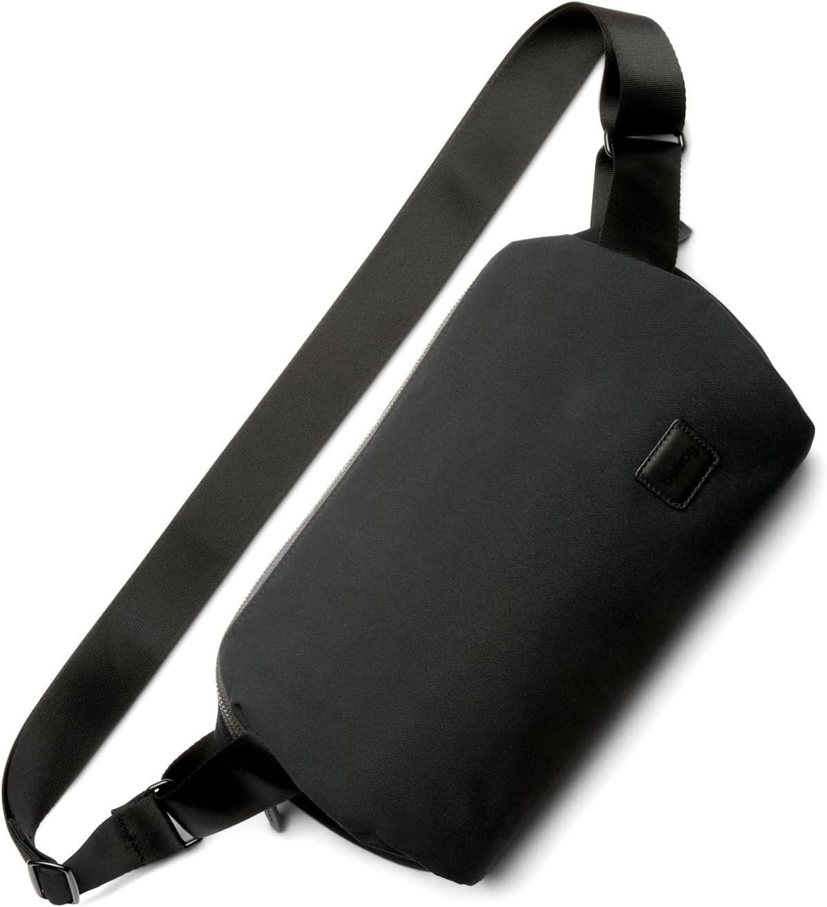 Sleek 7L Minimalist Black Sling Crossbody Bag with Adjustable Strap