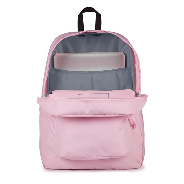 Authentic JanSport Superbreak Plus School Backpack Bag – Pink Ice Light Pink