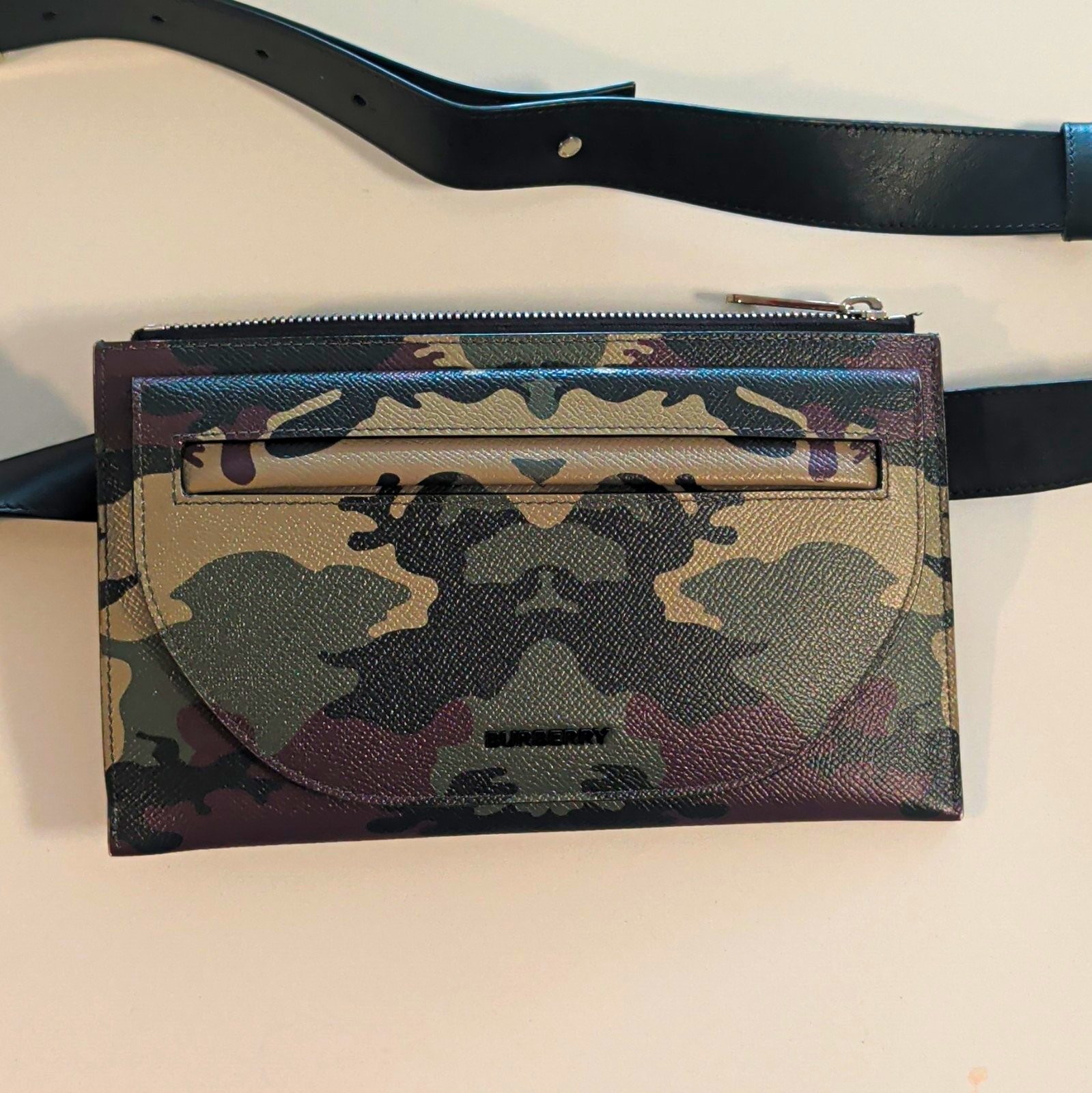 Burberry Olympia Slim Camouflage Zip Belt Bag