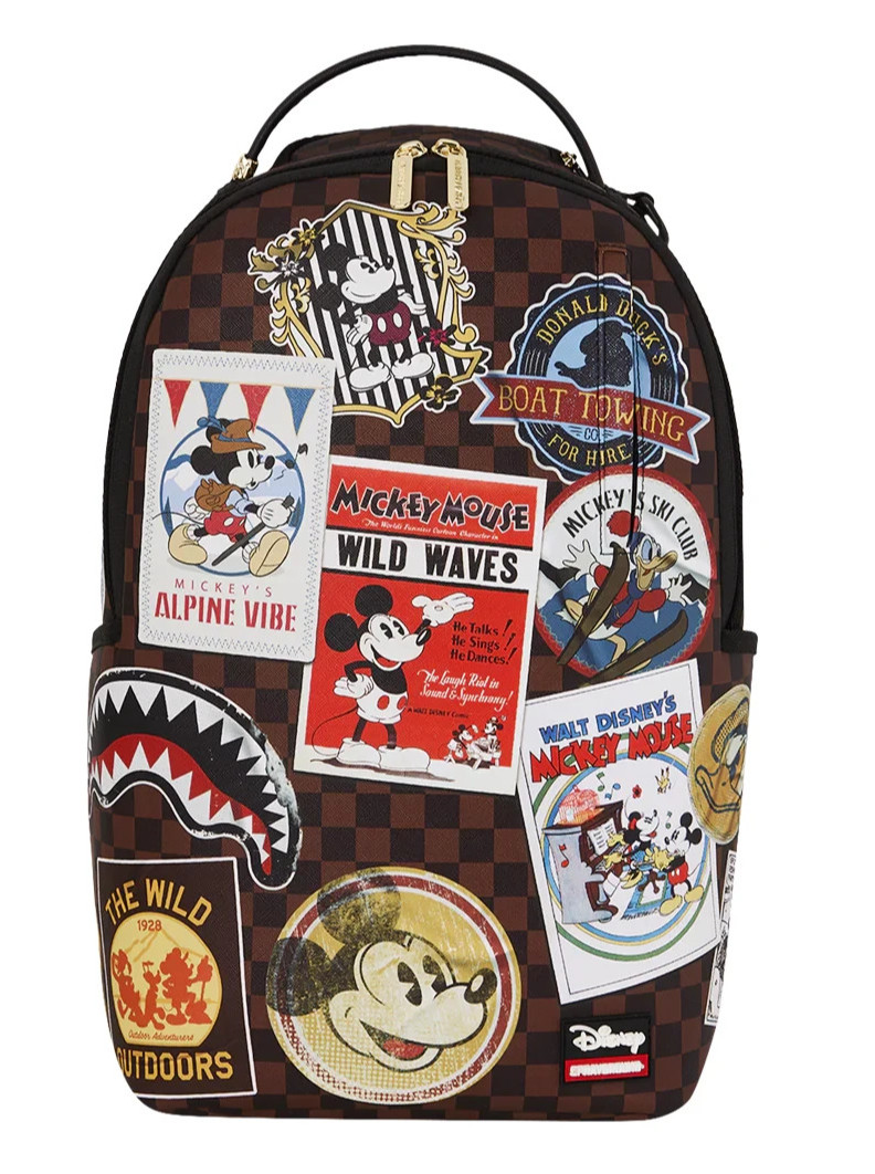 Sprayground x Disney Mickey Mogul Backpack🔥New Black Bookbag Large School Bag