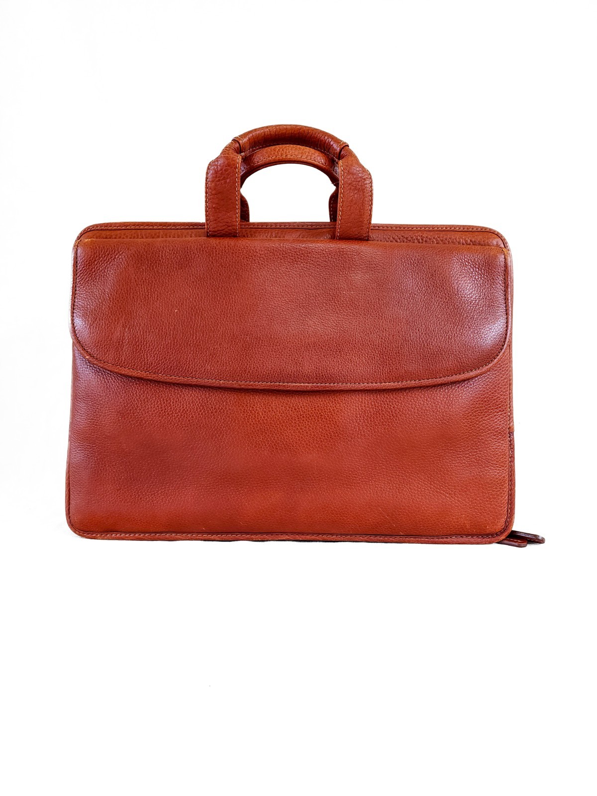Johnston And Murphy Soft Leather Briefcase Bag & Card Wallet Mahogany No Strap