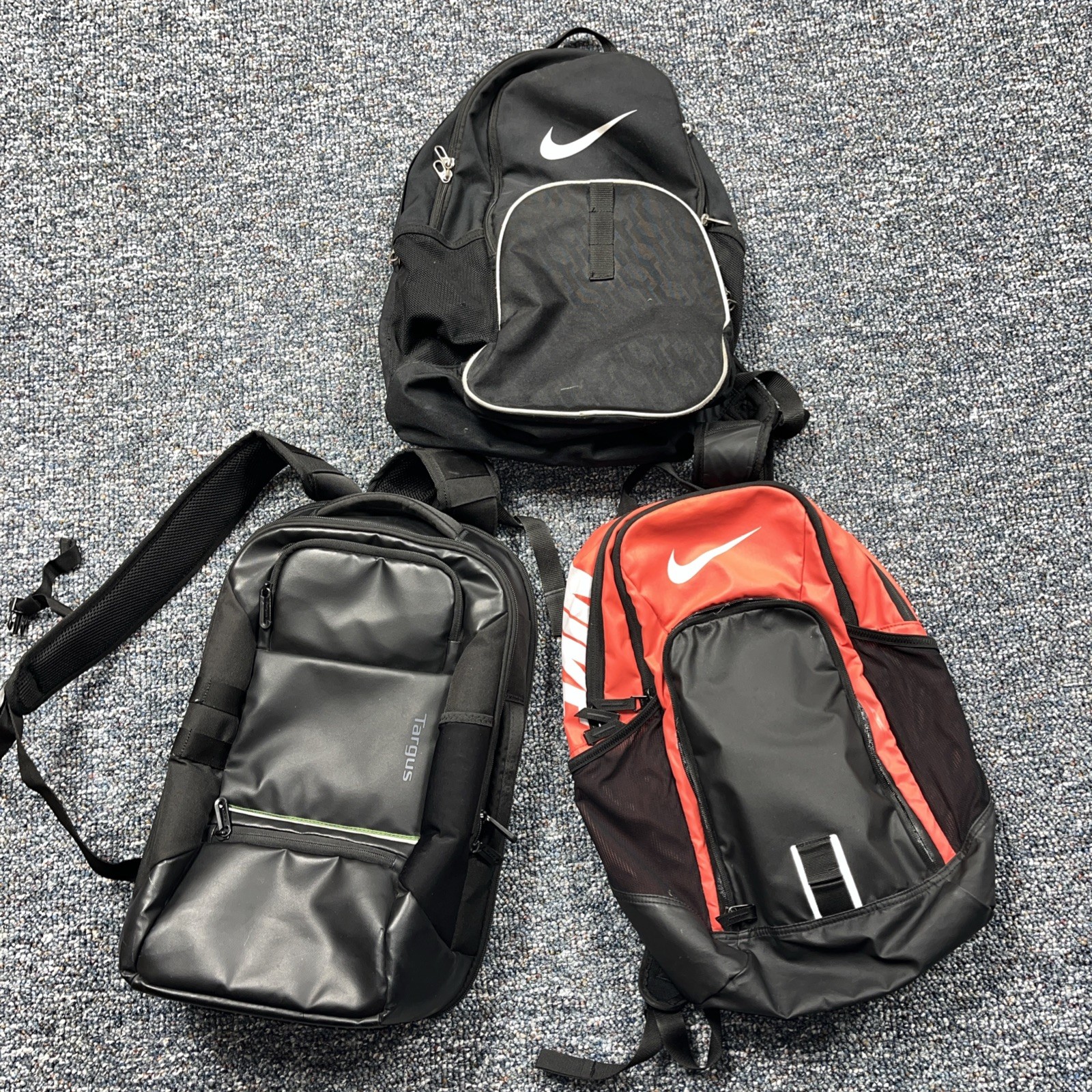 Lot of 3 Gym Laptop Backpacks (Nike x2, Targus)