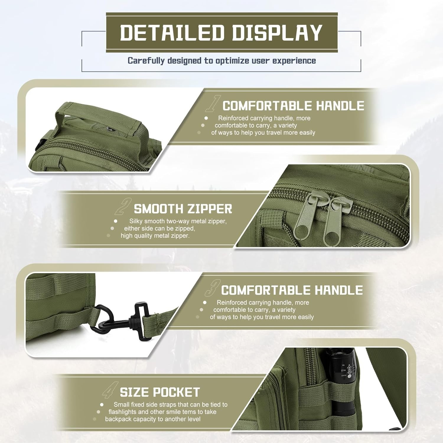Mens Backpack Tactical Sling Shoulder Bag Molle Travel Chest Pack Outdoor Hiking