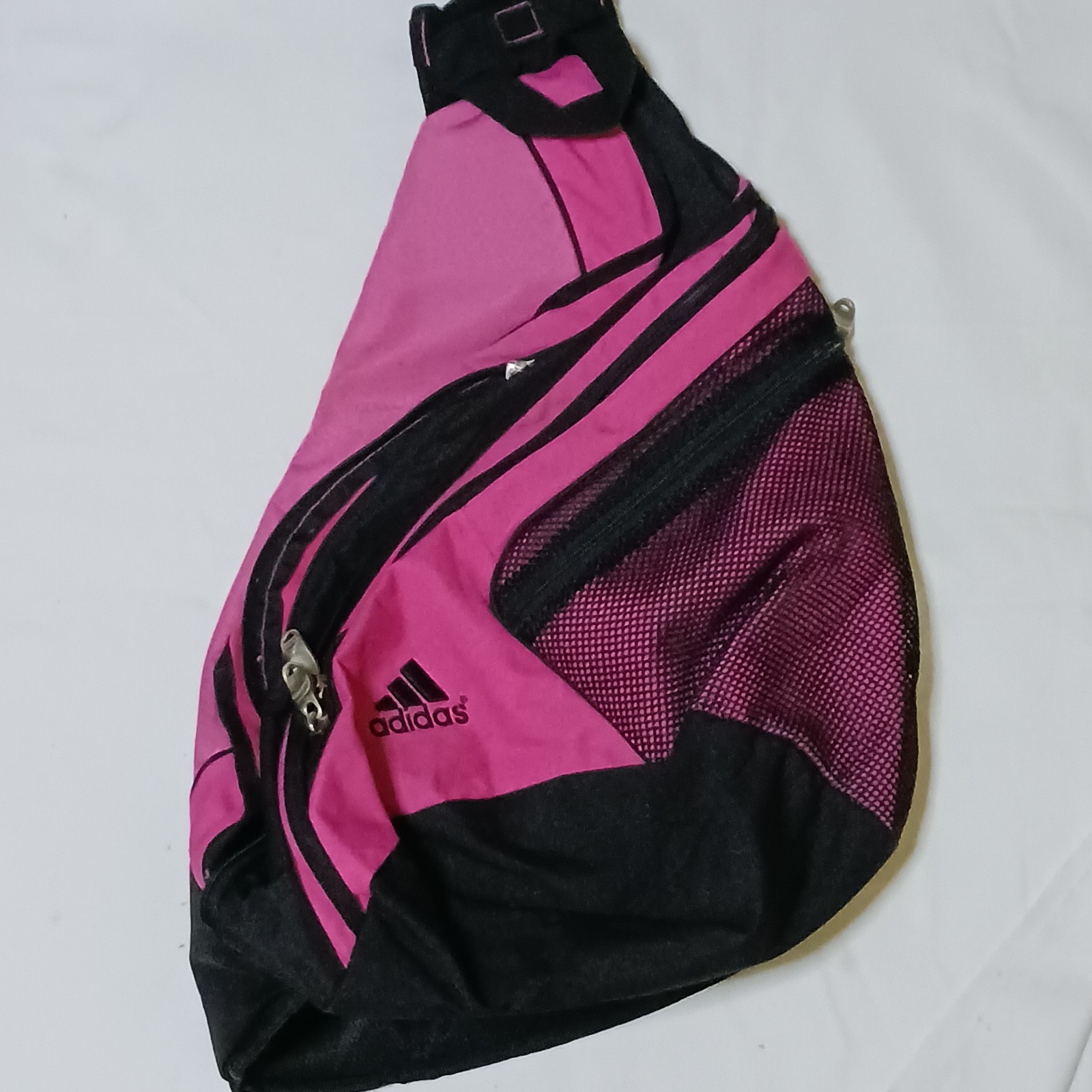 Adidas Load Spring Sling Backpack Crossbody Bag Black and Pink
