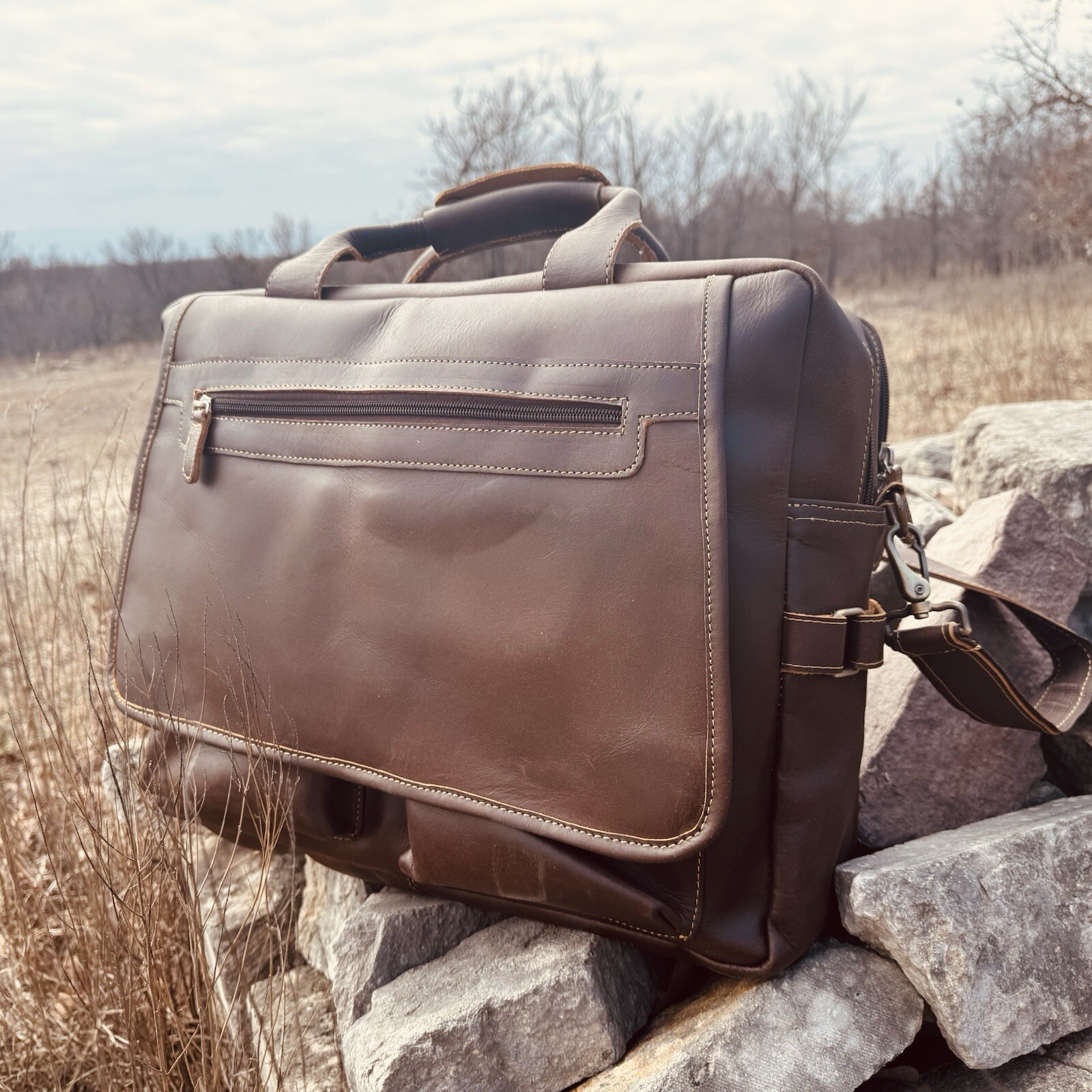 Broken Arrow Adventure Co. Leather Pilot Bag