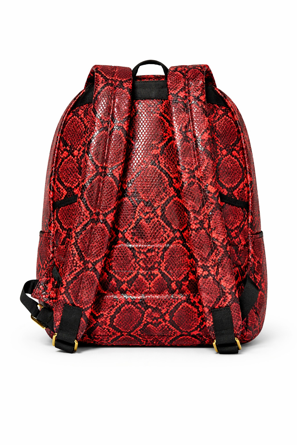 Mint Brand Cobra Print Backpack – Red Snakeskin Design