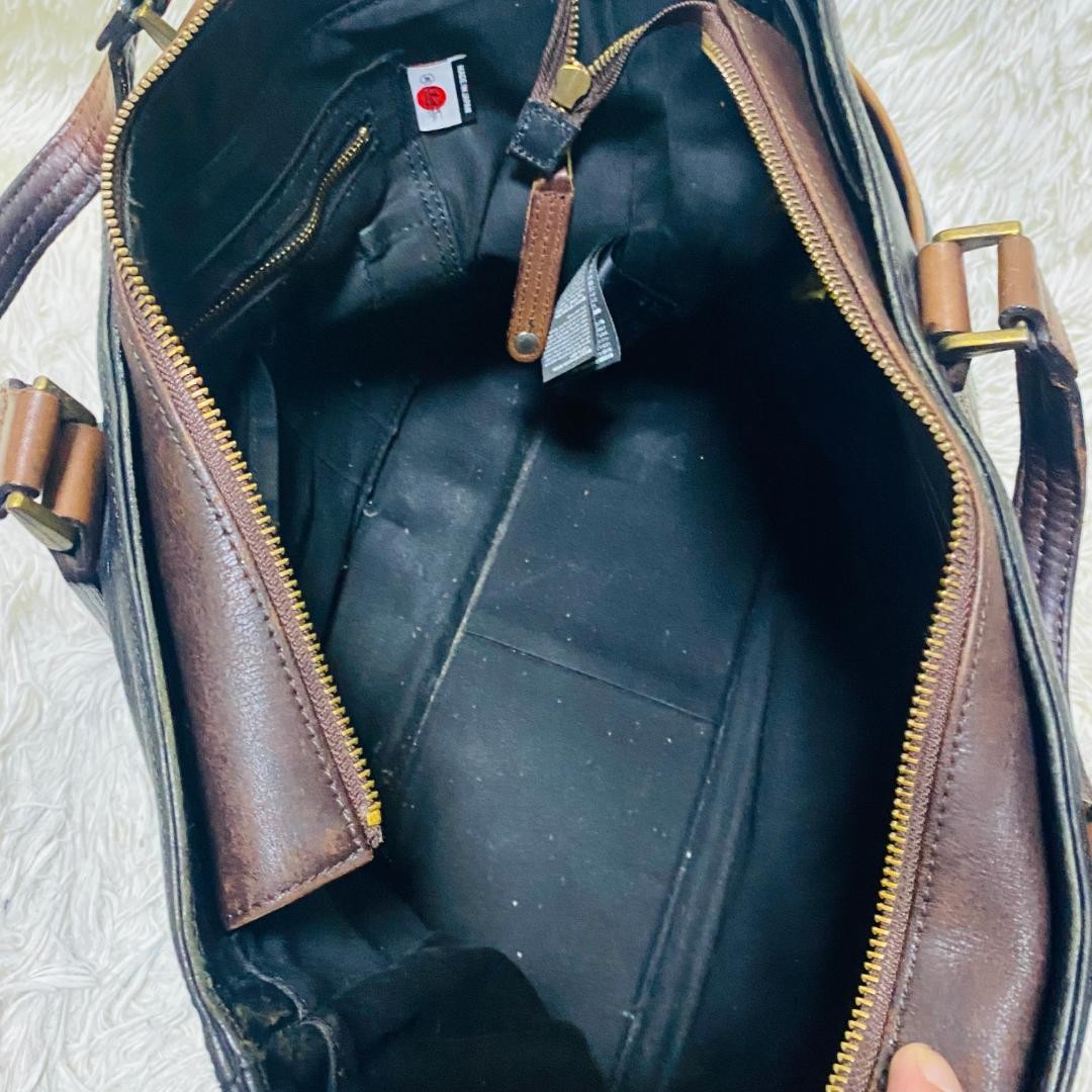 Master-piece 2WAY Large Capacity Leather Business Bag Black 47x38cm (19x15in)