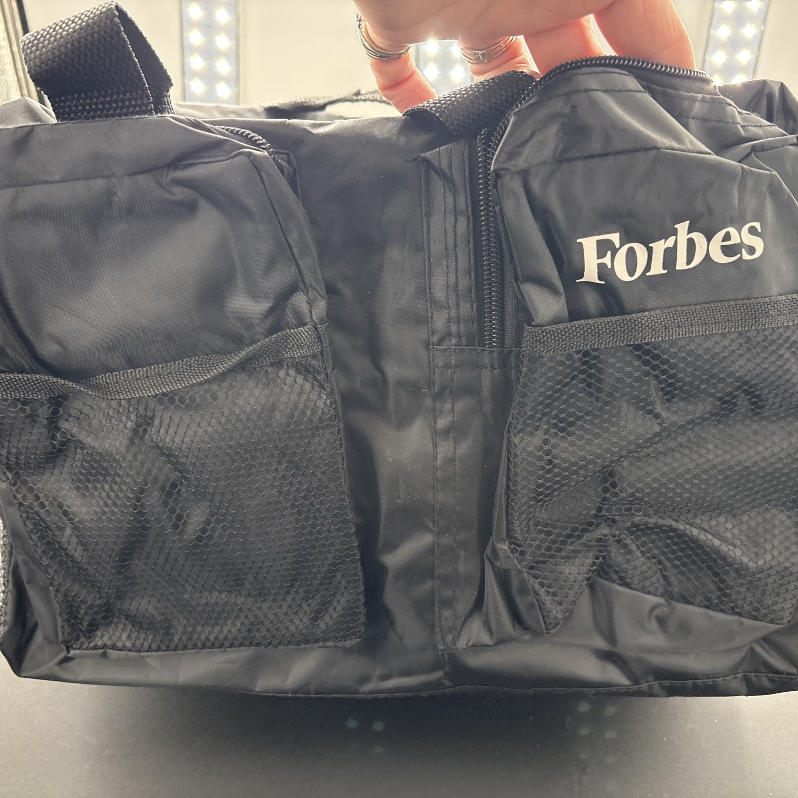 FORBES CAPITALIST TOOL Small Wall Street Finance Banker Black 14″ Duffle Gym Bag