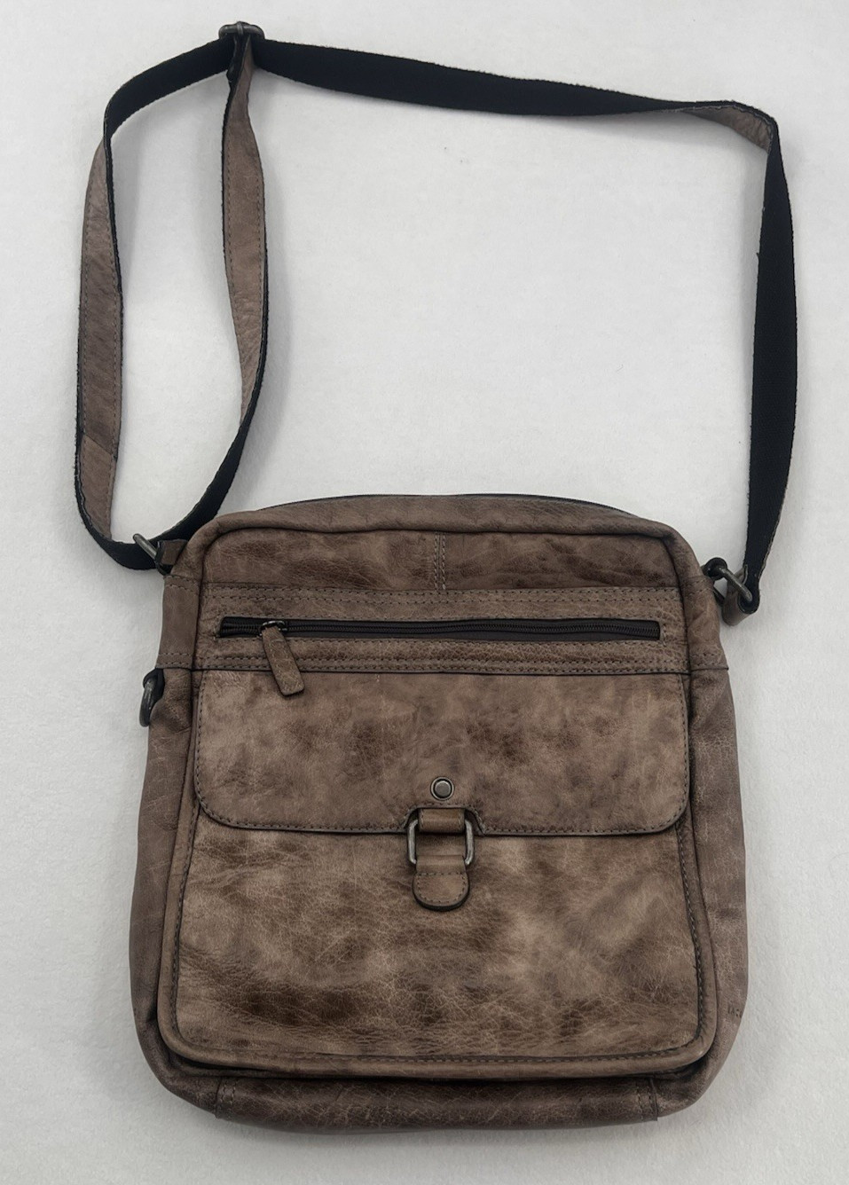 Jack Georges Messenger Bag Mens Brown Genuine Leather Crossbody Adjust Handmade