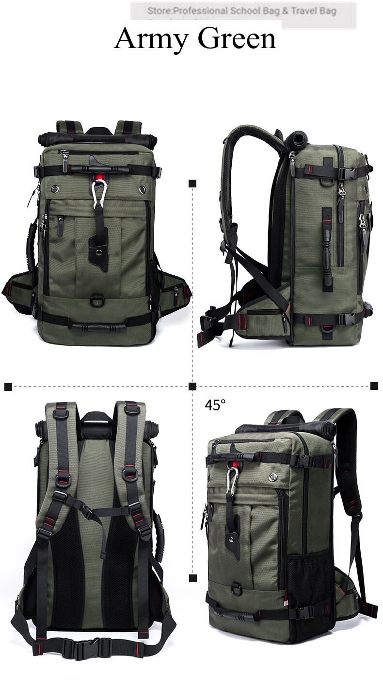 Multifunctional 40L Men Backpack Travel Bag Large Capacity Versatile Travel Bag