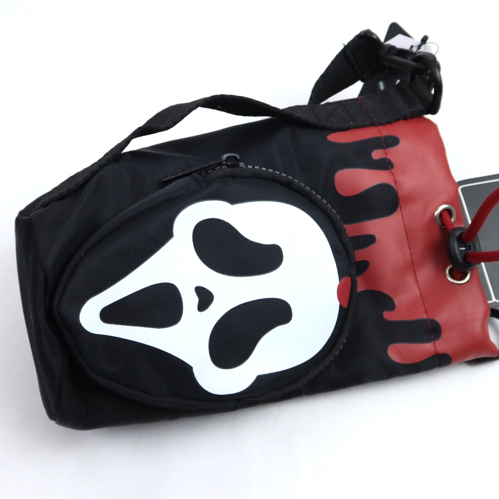 Scream Ghost Face Mask Water Bottle Sling Bag Glow in the Dark Pocket Blood