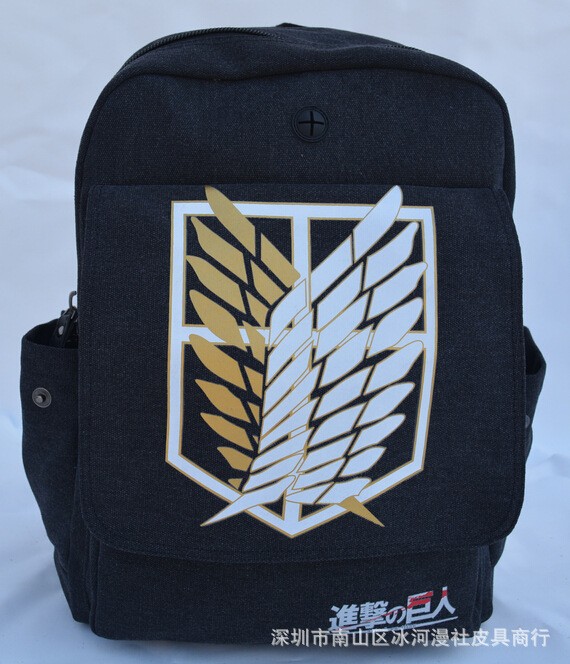 Anime Attack On Titan Backpack Schoolbag Shoulders Bag Outdoor Student Gift New