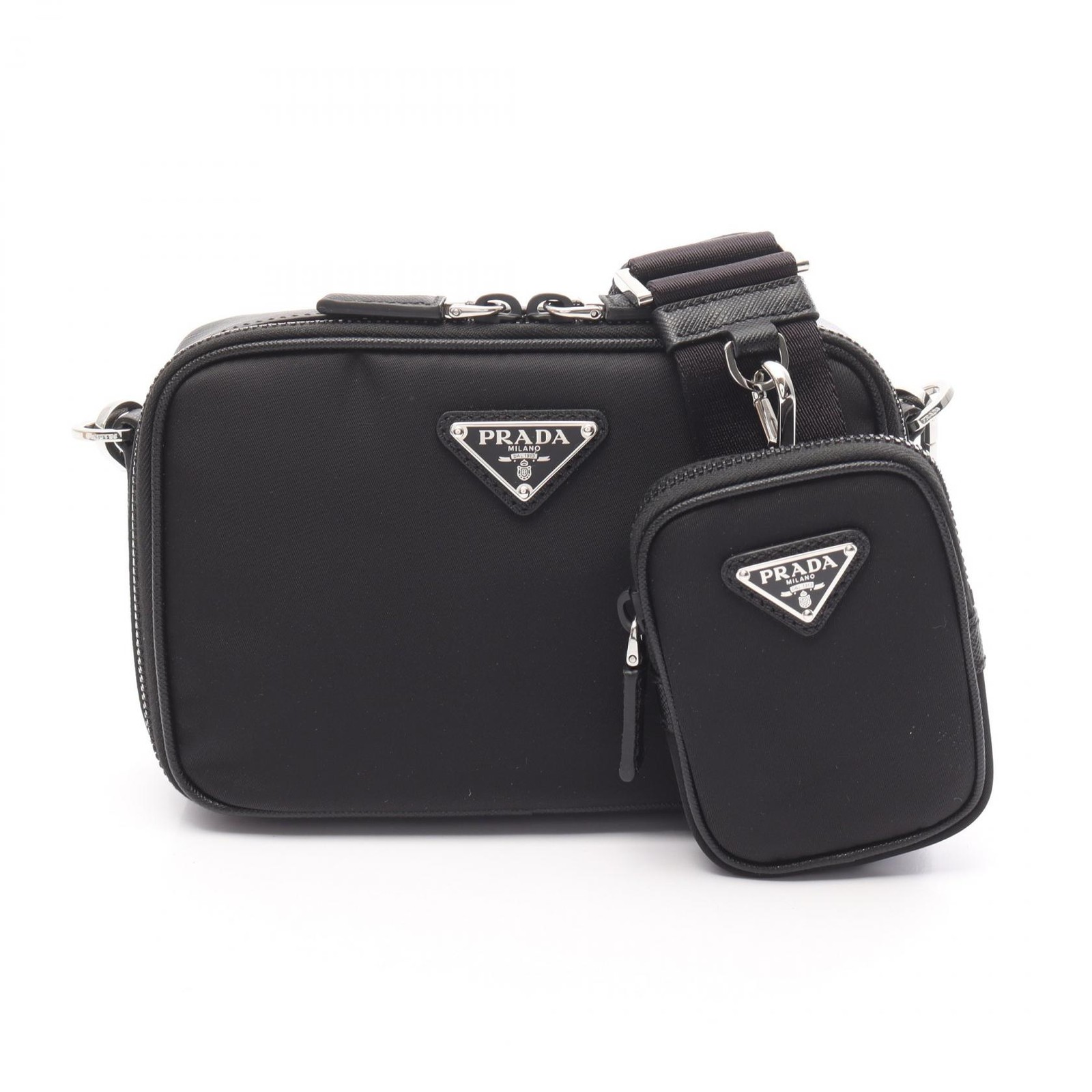 PRADA Brique Shoulder Crossbody Bag 2VH0702DMHF0002 Nylon Saffiano leather NEW