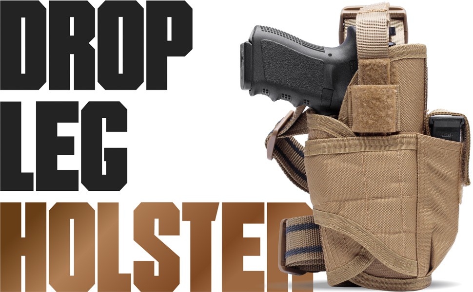 Military Drop Leg Holster Tactical Thigh Pistol Gun Pouch Right Hand Adjustable