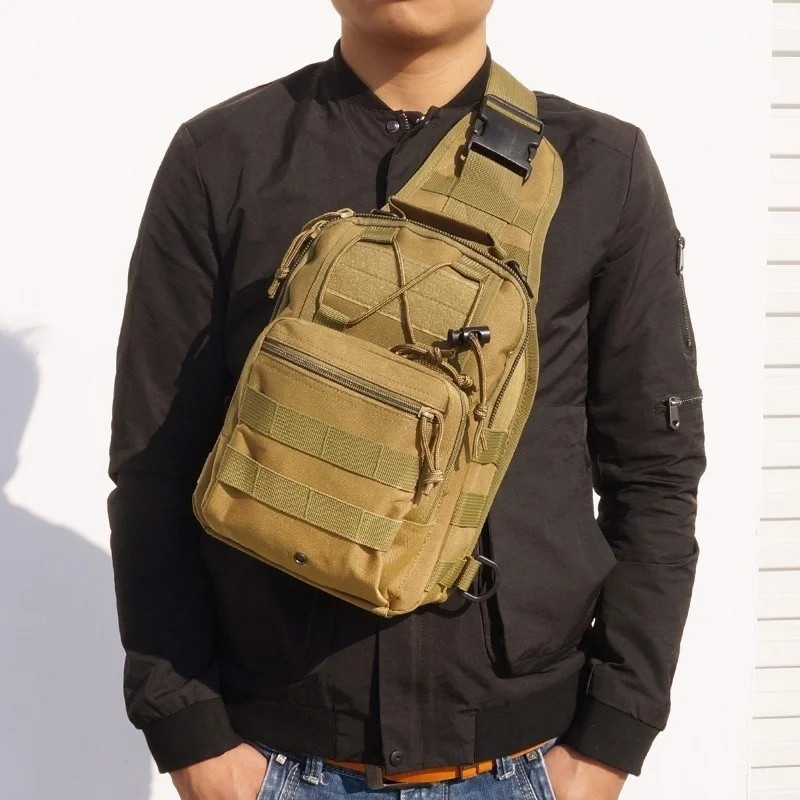 Mens Backpack Tactical Sling Shoulder Bag Molle Travel Chest Pack Outdoor Hiking