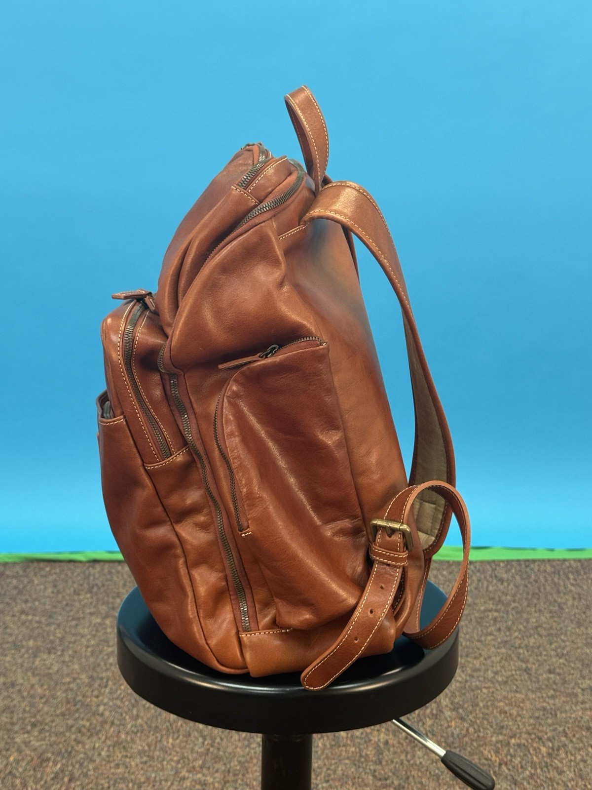 Lucchese Leather Backpack Brown – New