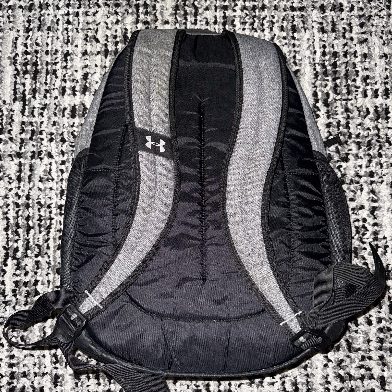 Under Armour Hustle 4.0 Unisex Backpack Heather Gray Black School Laptop Bag