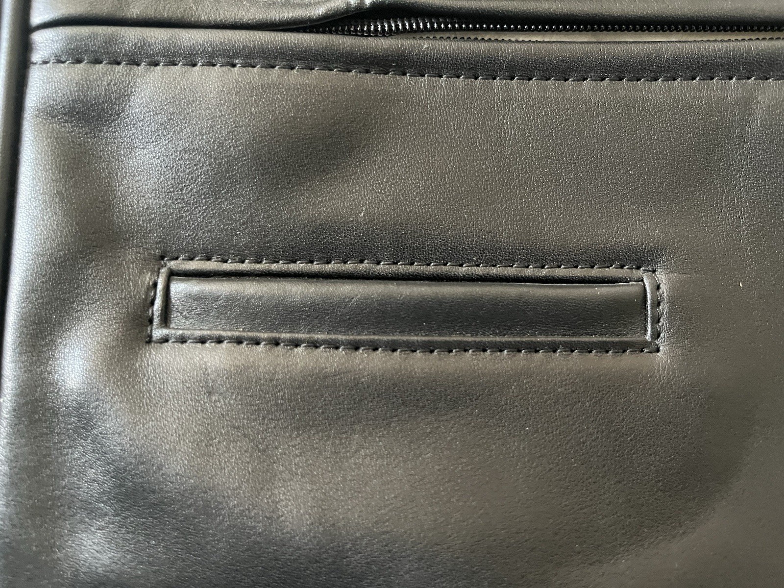 NWT! SHARP! LODIS 640XB Black Nappa Leather Microfiber Expandable Laptop Case