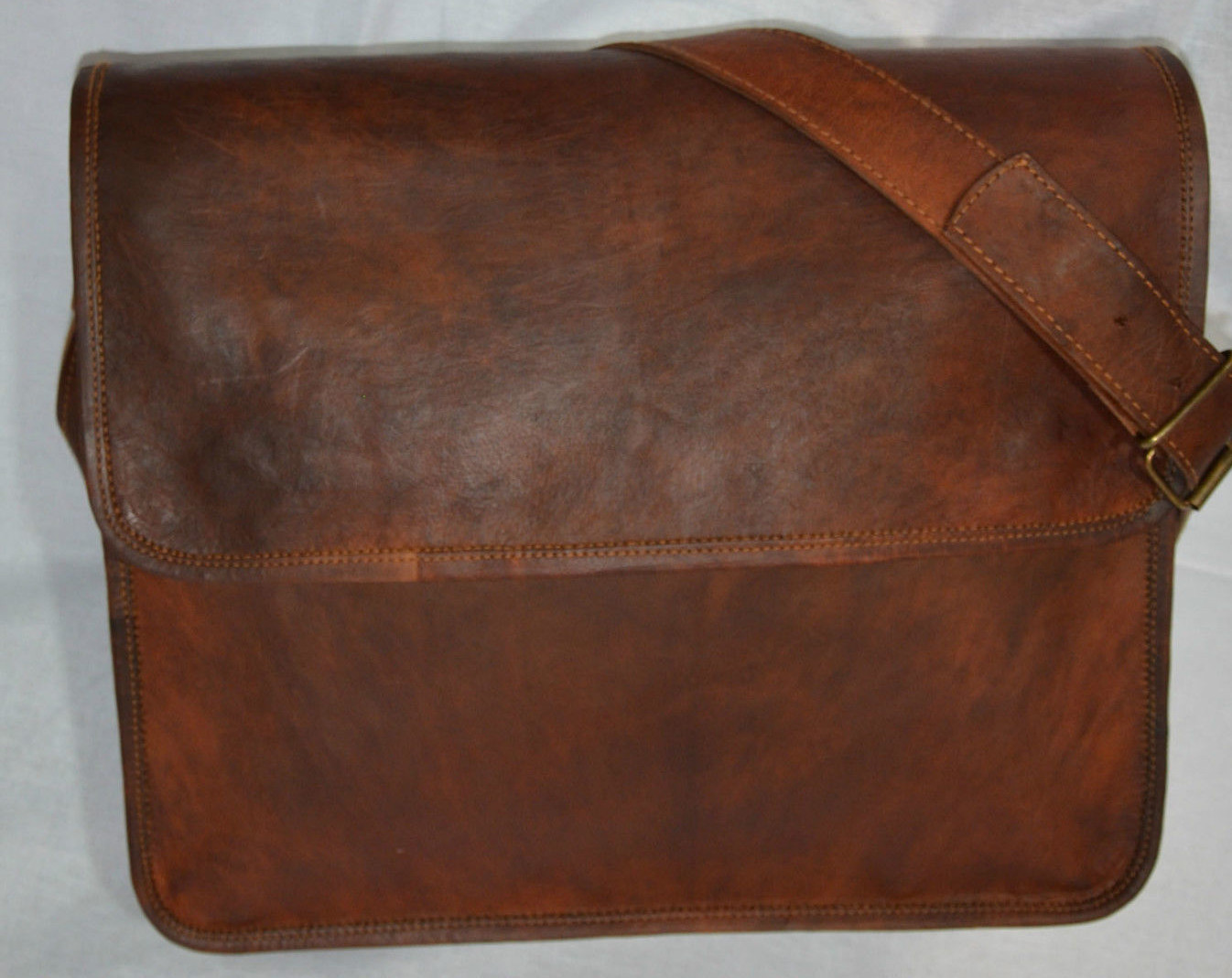 Vintage Leather Men’s Handmade Brown Laptop Shoulder Satchel Messenger Bag New
