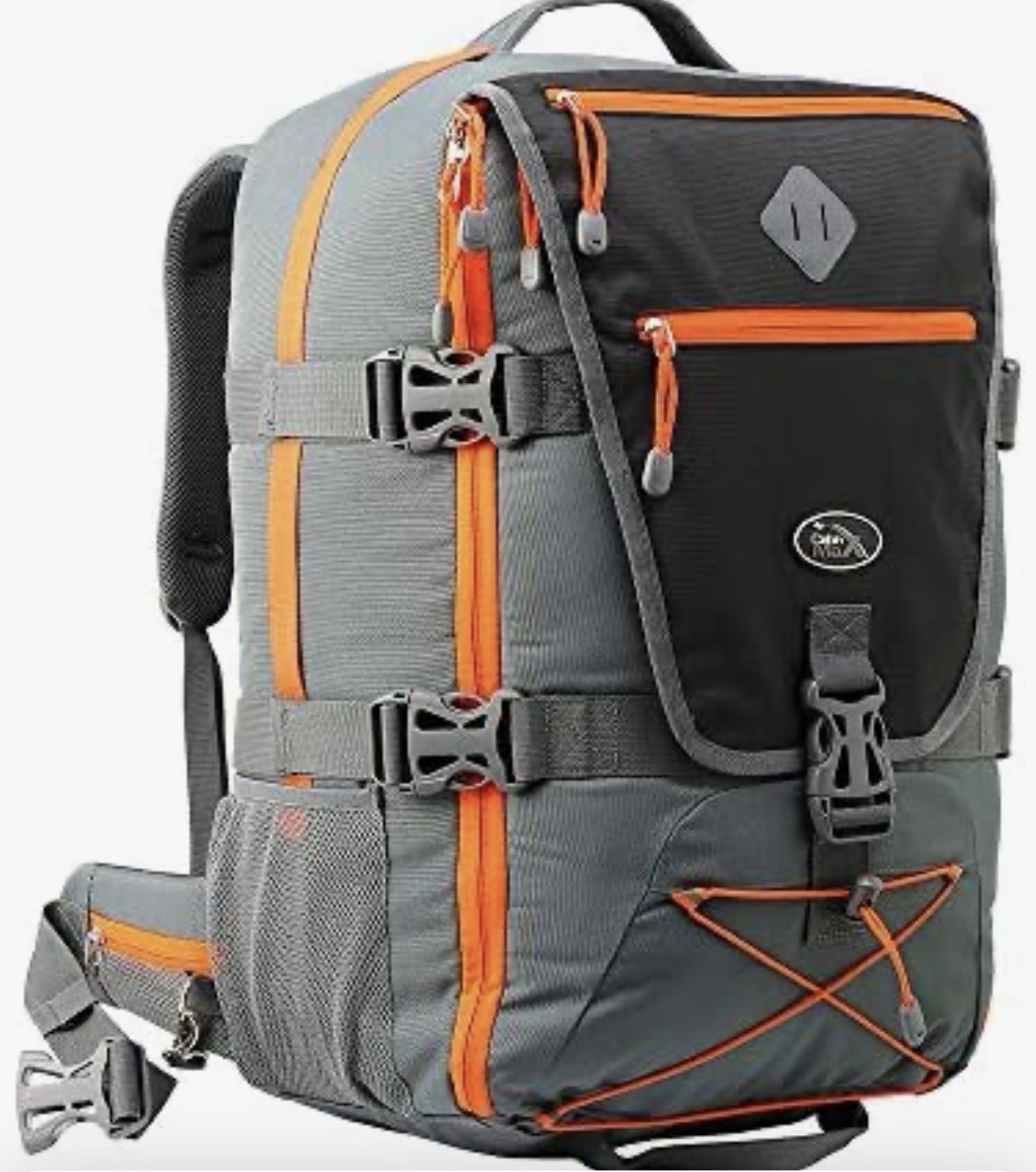 Cabin Max Equator Travel Backpack 44L Flight Approved Carry On Grey Orange