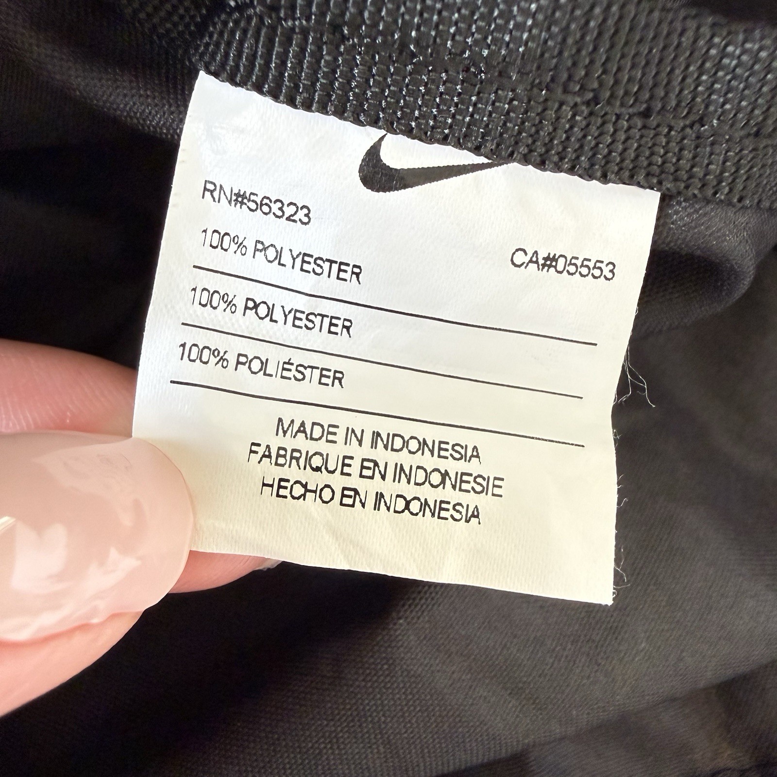 Nike Drawstring Black & Pink Cinch Gym Bag Backpack