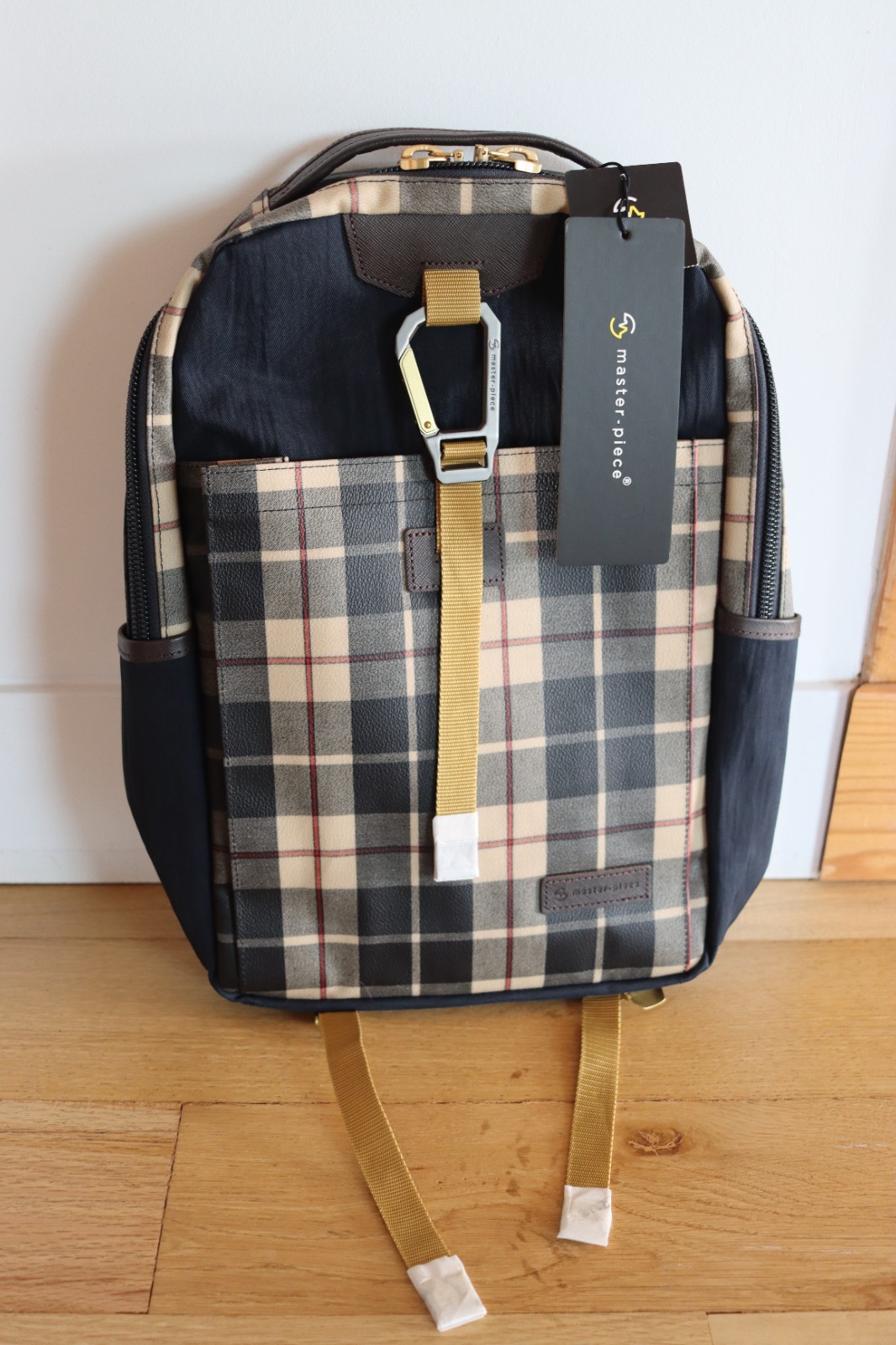 Master-Piece LINK Plaid Backpack No 02340-c2 Col 020 Qual PVC Japan New Carabine