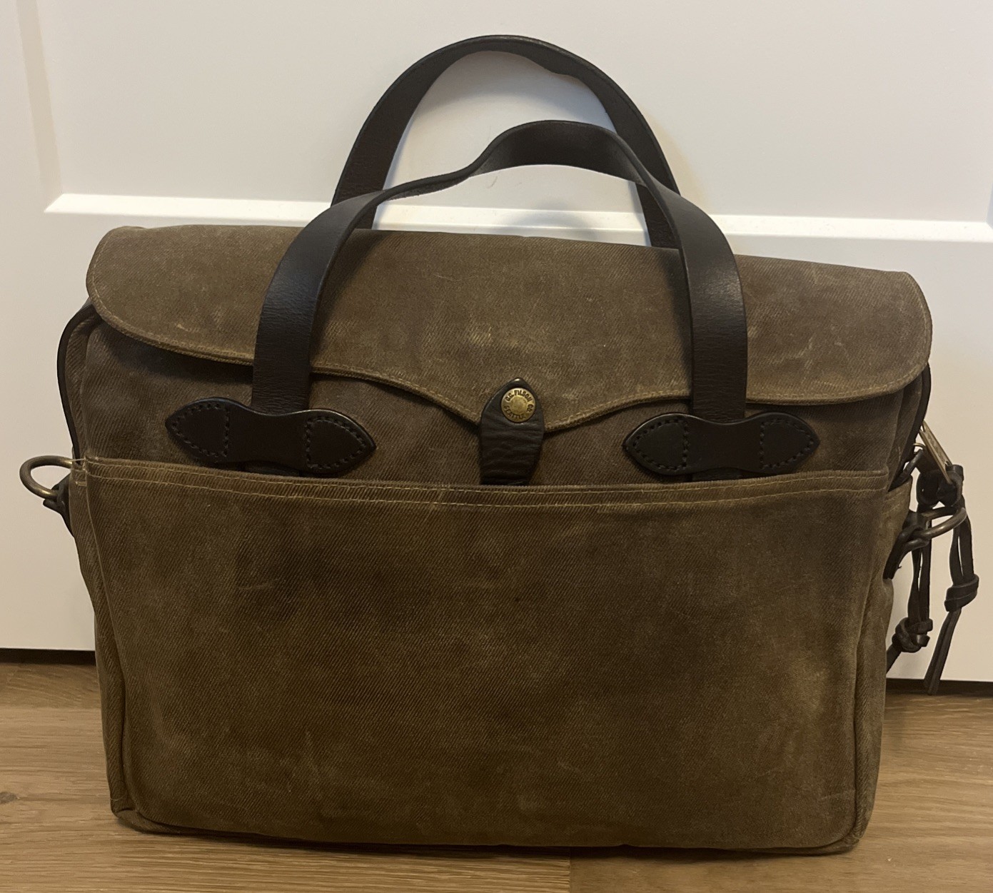 Filson Rugged Twill 256 Original Briefcase | Patina | MiUSA | Missing Strap