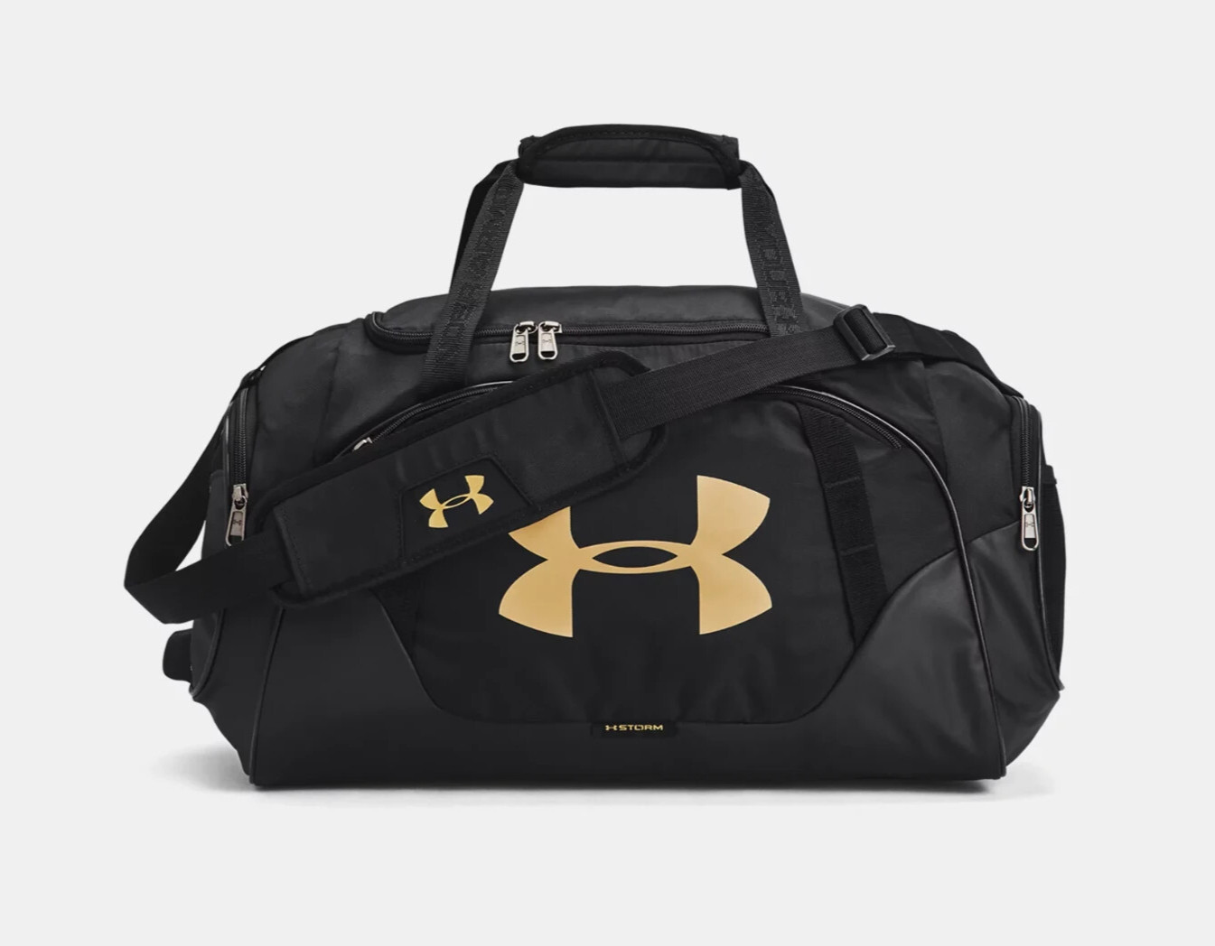 Under Armour Men’s UA Undeniable 3.0 Small Gym Duffle Bag Black/Gold 1300214 NWT