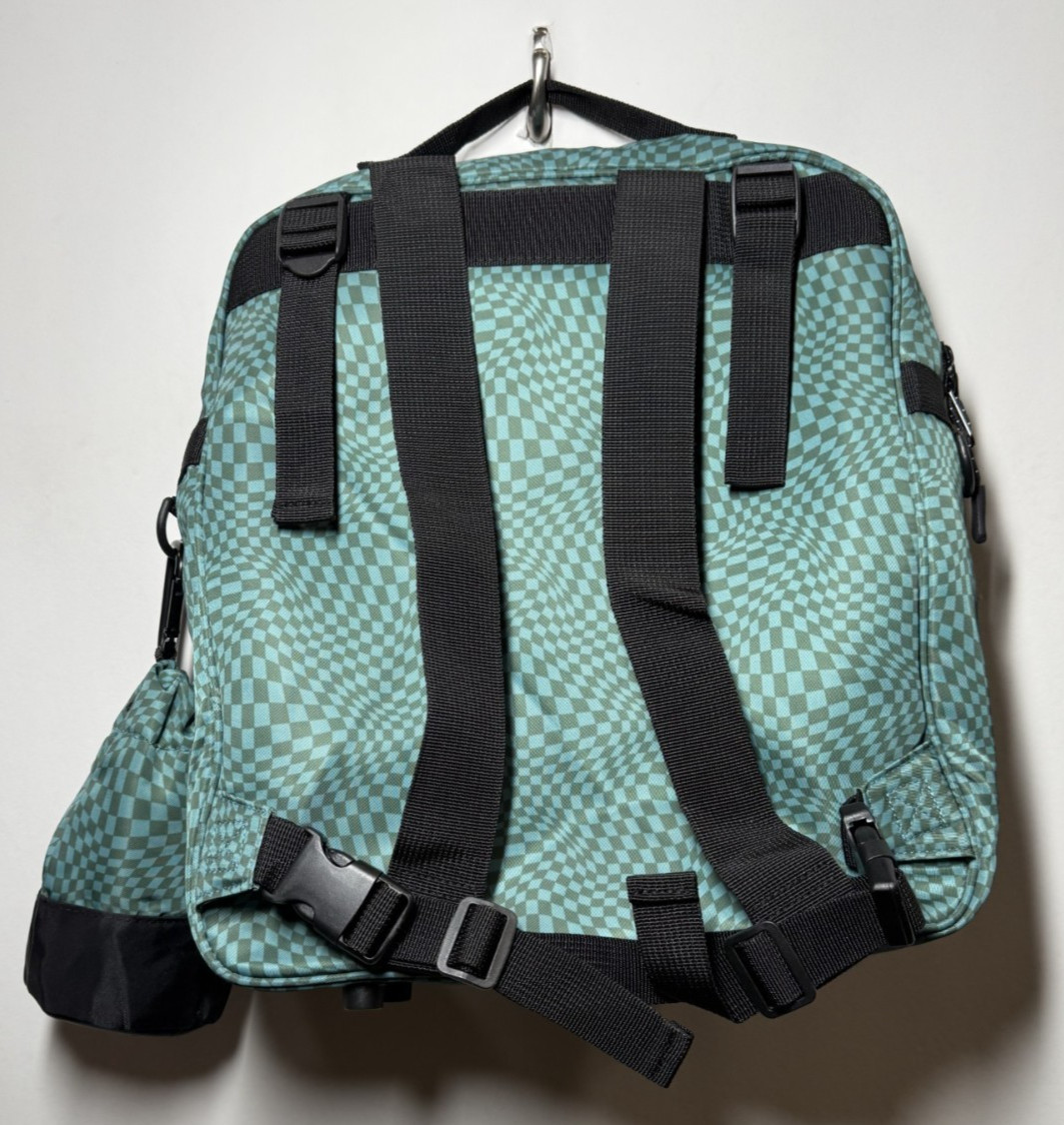 Checkered Wheelchair 17.5″ Backpack – Original Use Blue