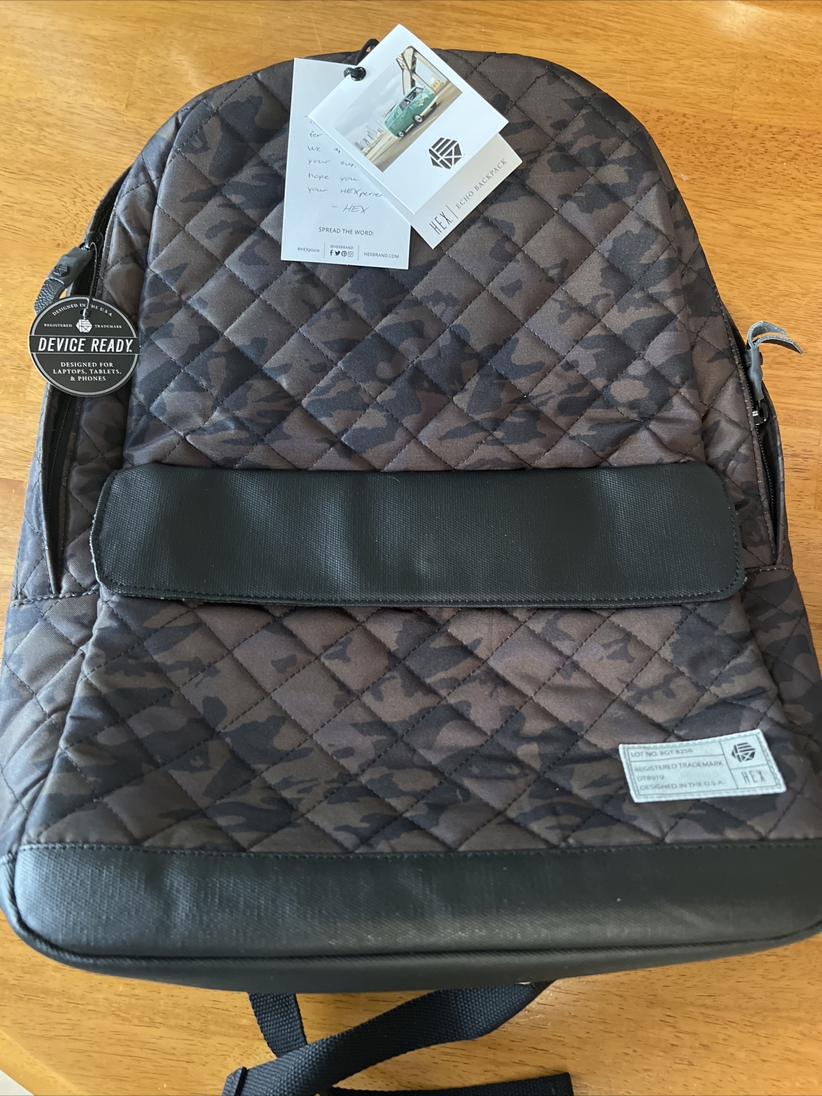 HEX Regiment Echo Camo Laptop Bag Backpack HX-1840 NWT HOLIDAY GIFT