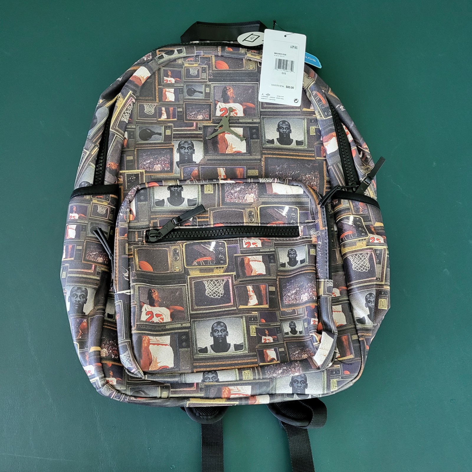Jordan Borough Jumpman School Backpack Unisex MA90002 K90 Black Multi Color