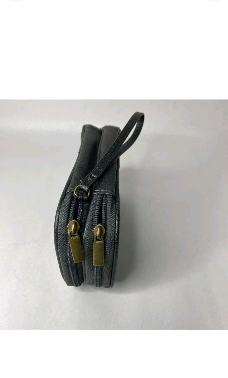 Frye and Co. Vegan Leather Tech Storage Case 2-Zip Sections Unisex