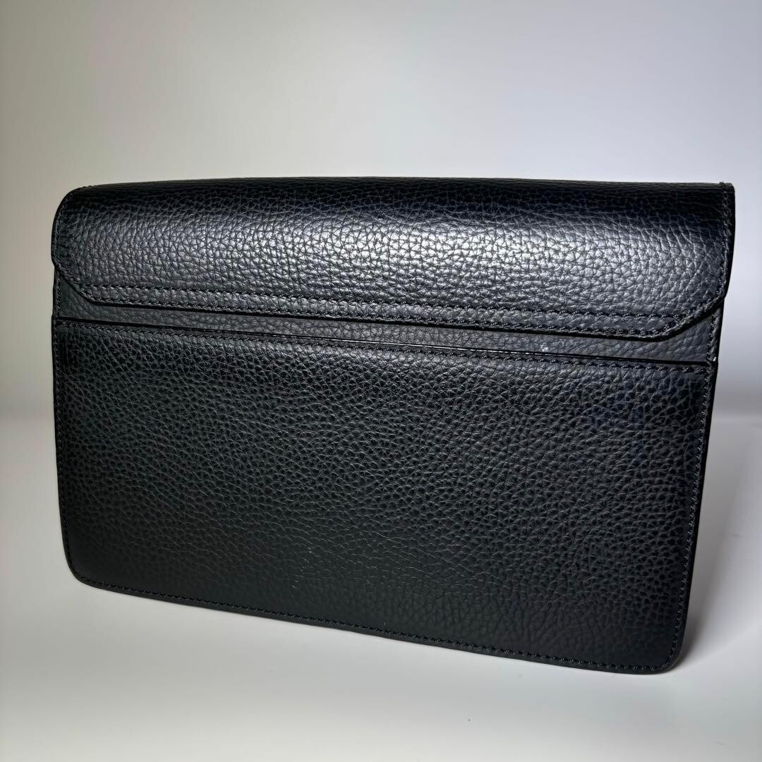 Dunhill Second Bag Clutch Leather color Black Rectangle Men’s fashion goods