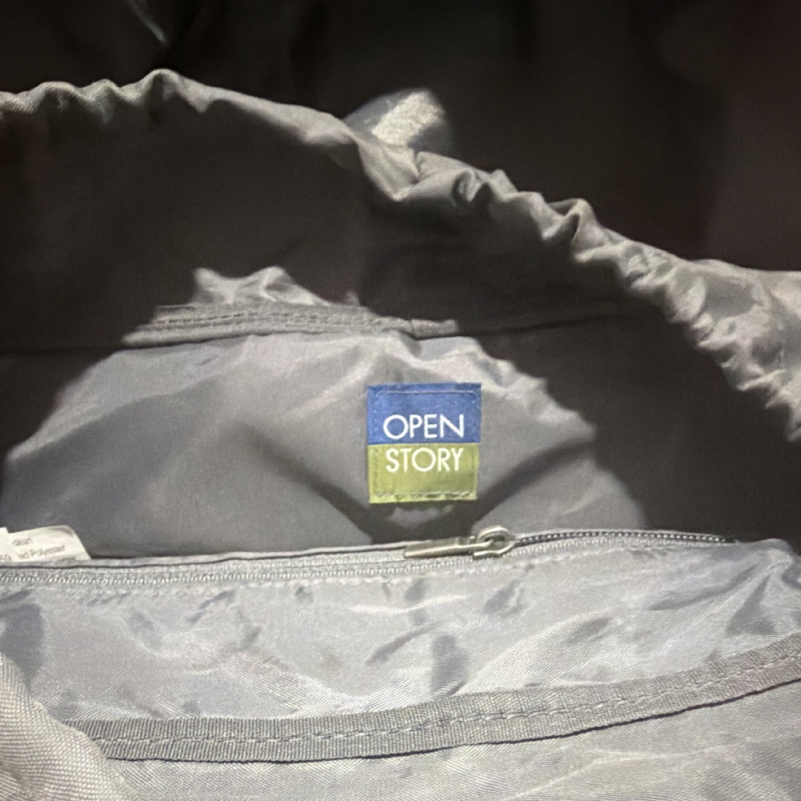 OPEN STORY Gray Backpack , Drawstring Buckle, Adjustable Strap Laptop