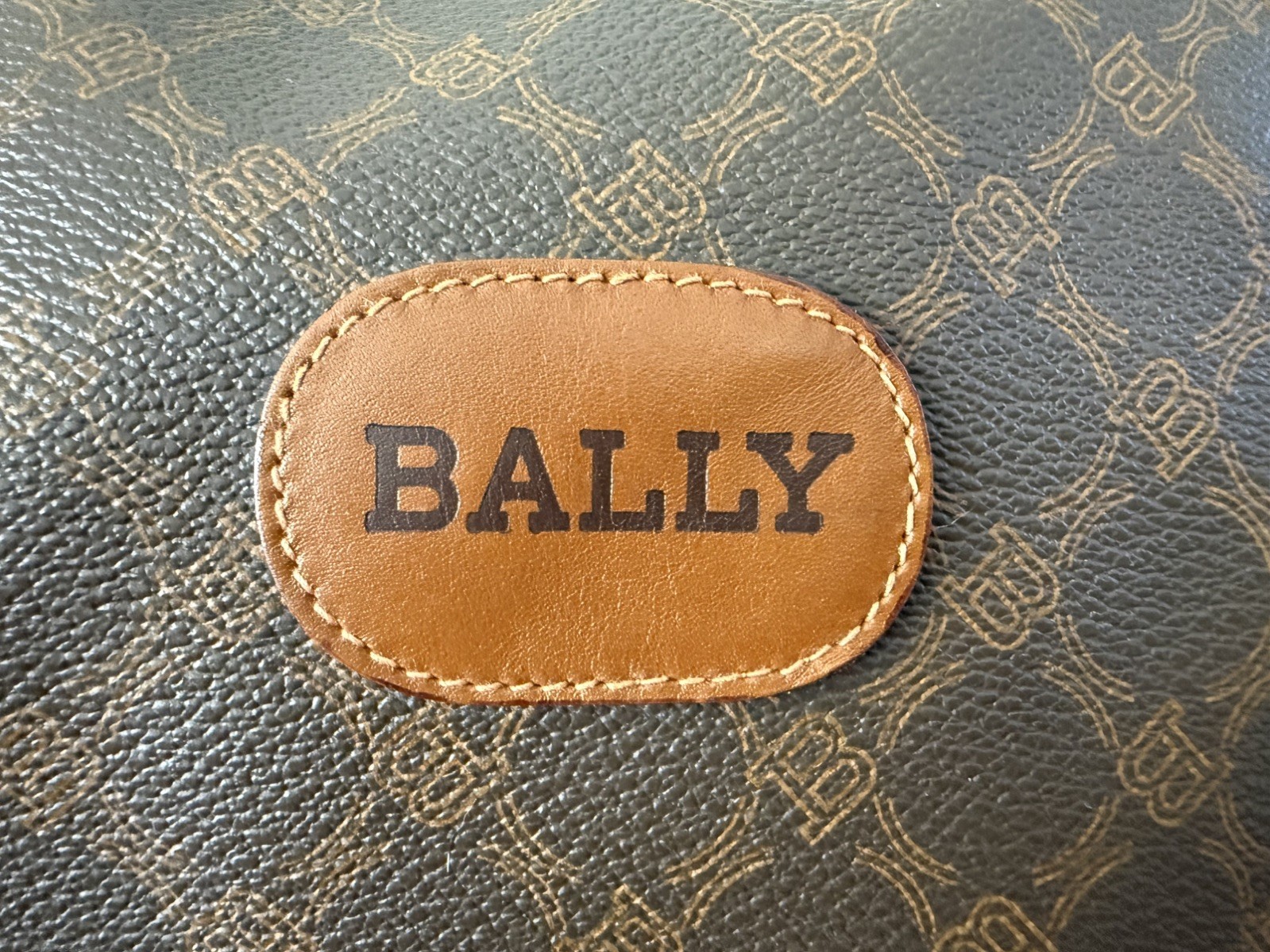 Authentic Vintage BALLY Monogram Canvas Weekender Boston Bag- Made in Italy