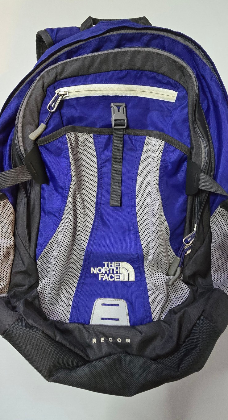 THE NORTH FACE Recon Blue & Gray Backpack for School Hiking Camping Everyday Bag