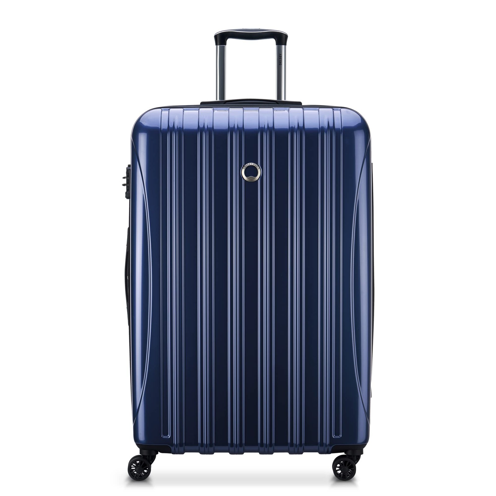 Delsey Helium Aero 29″ Expandable Spinner Trolley Blue Checked Large 29 Inch U9