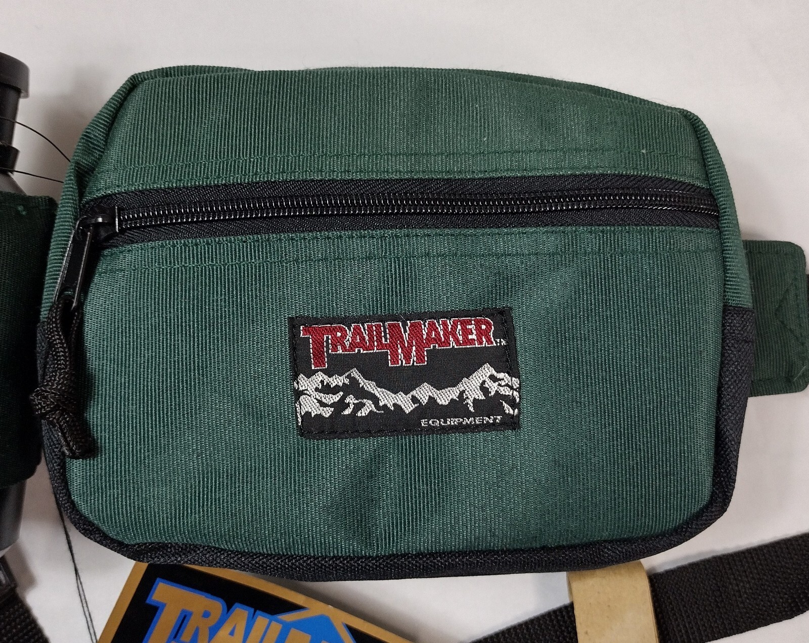 TRAILMAKER Waist Pack Bag Adjustable Strap Green Pockets Water Bottle, Fanny
