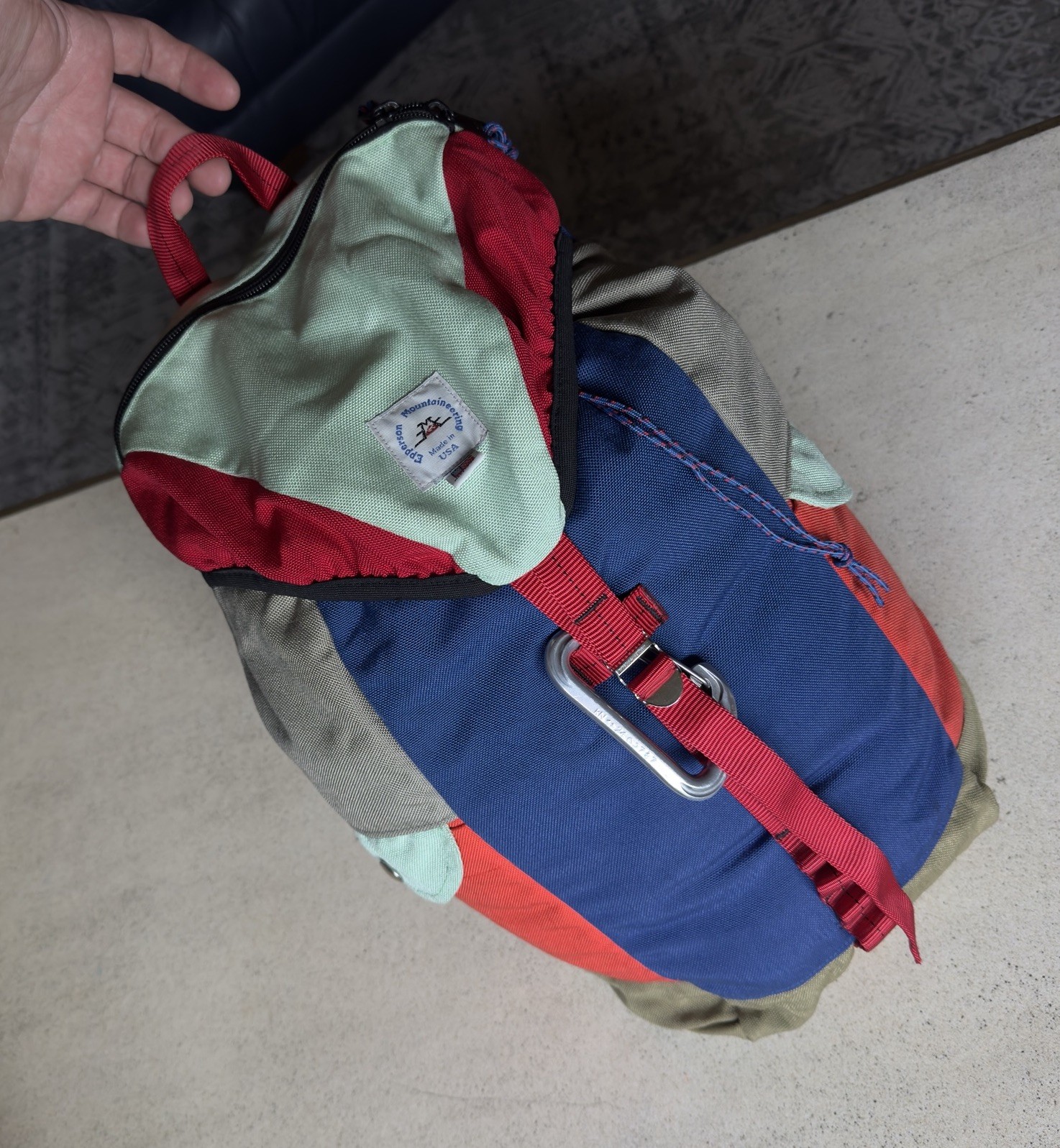 Epperson Mountaineering Large Climb Pack 19x12x6 Multi Color Block Made In USA