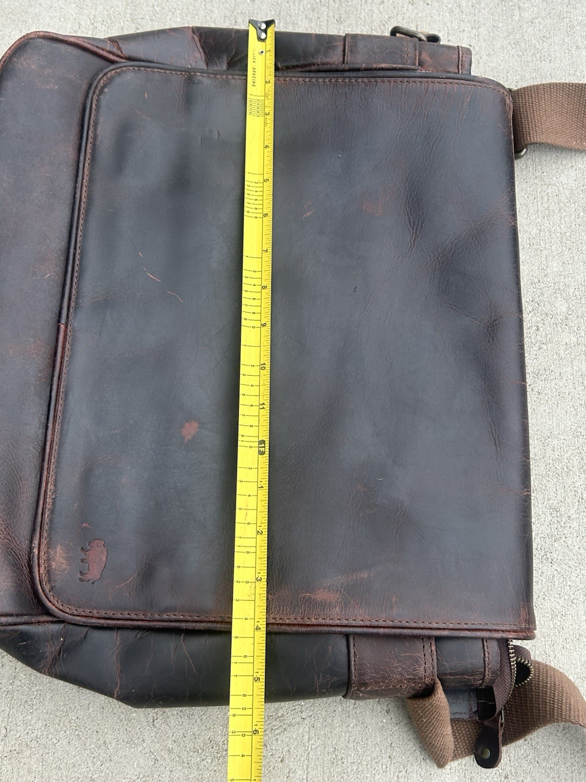 ROOSEVELT BUFFALO JACKSON Full-Grain Water Buffalo Leather SATCHEL MESSENGER BAG