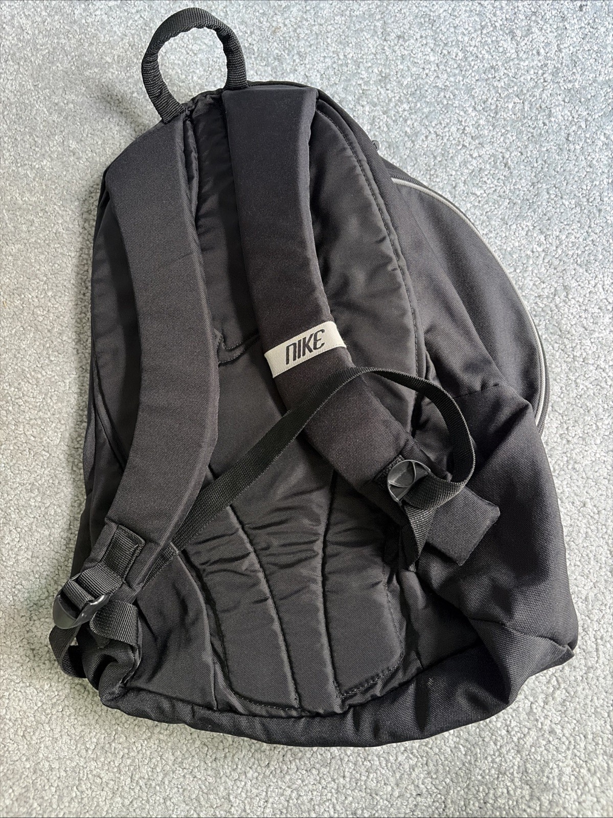 Vintage Nike Backpack Black Y2K Single Strap Asymmetrical Sling Bag Teardrop