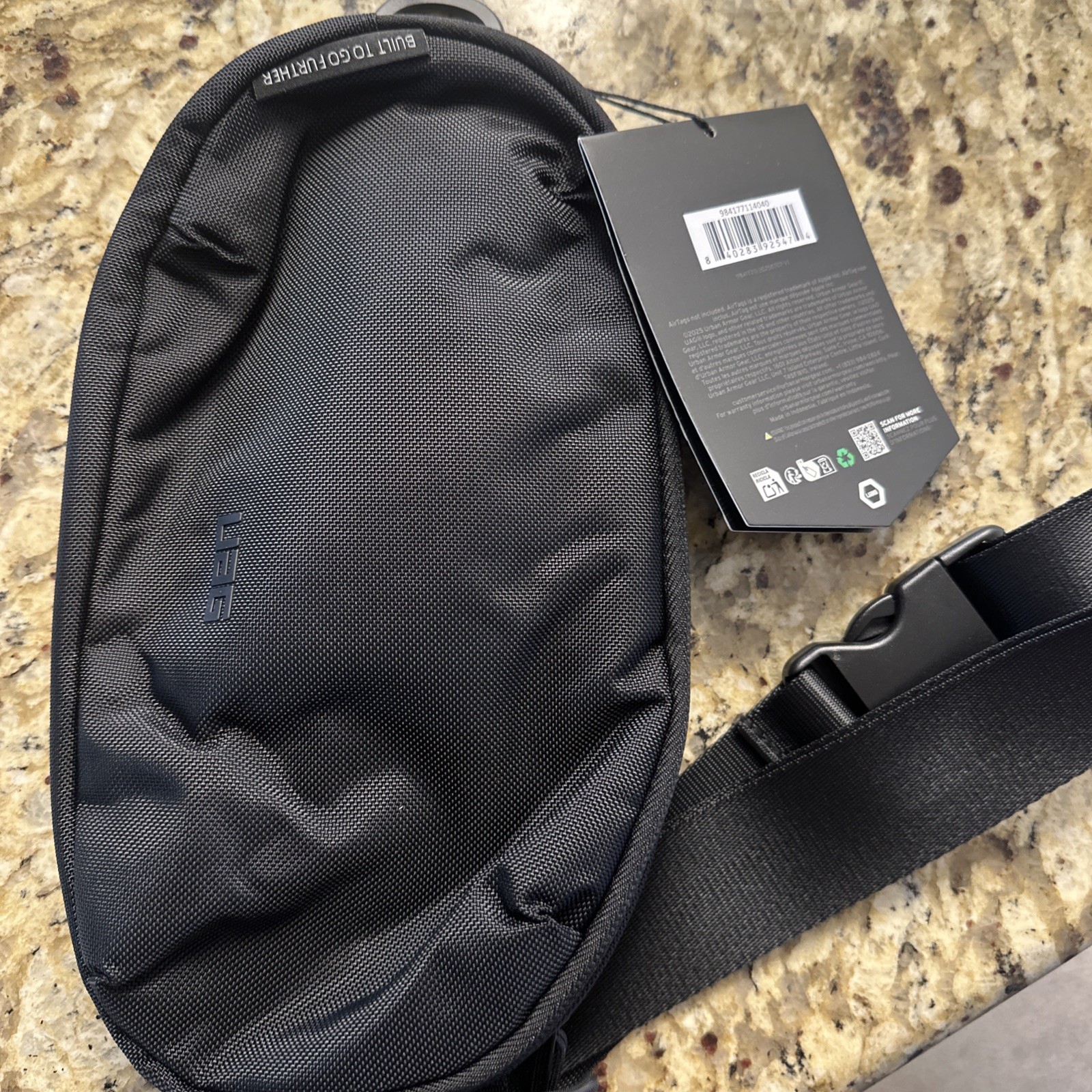 UAG 1-Liter Sling Bag Rugged Hip Pack Crossbody Adjustable, Standard Issue Black