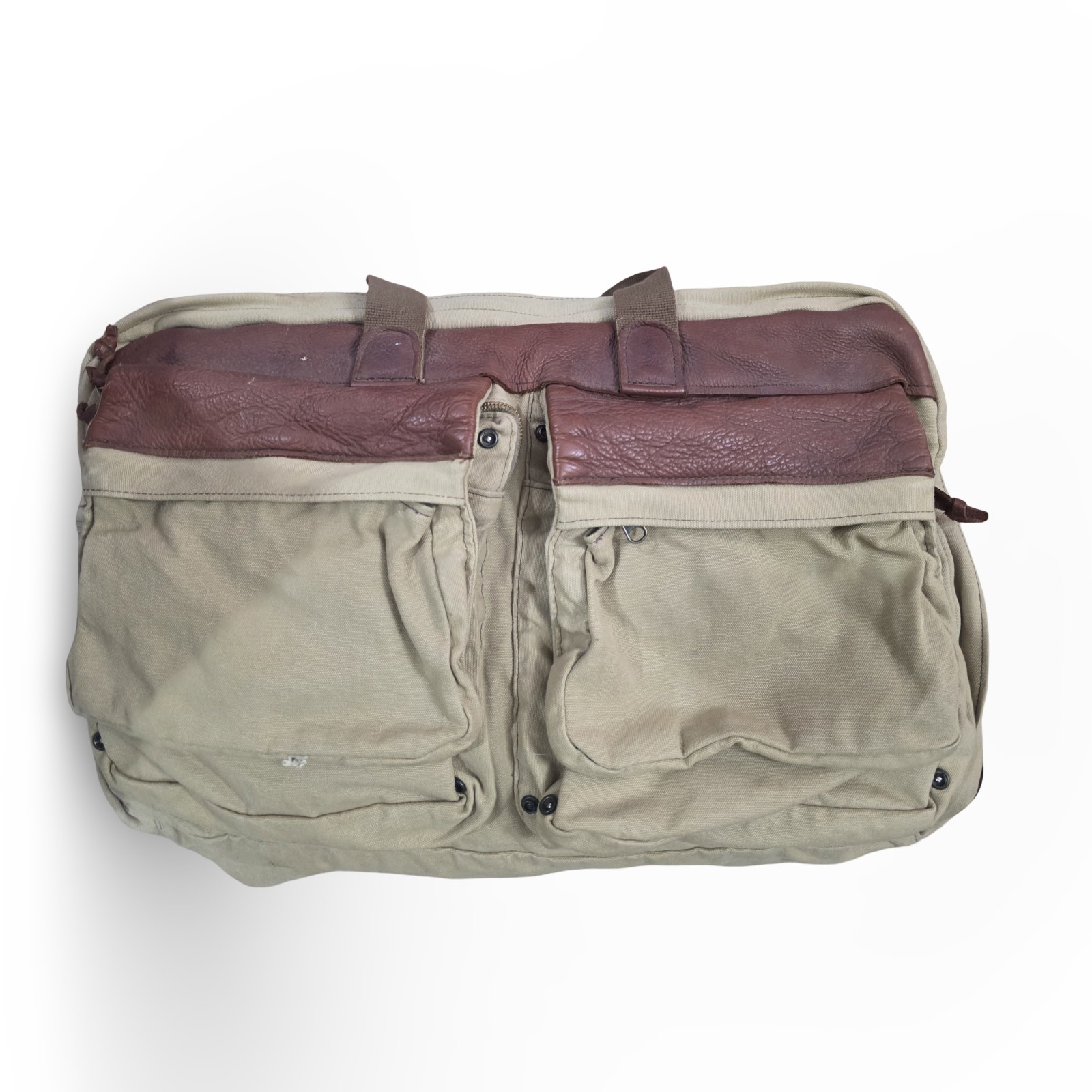 Vintage Buffalo Jackson Trading Co. Canvas & Leather Trim Messenger Bag