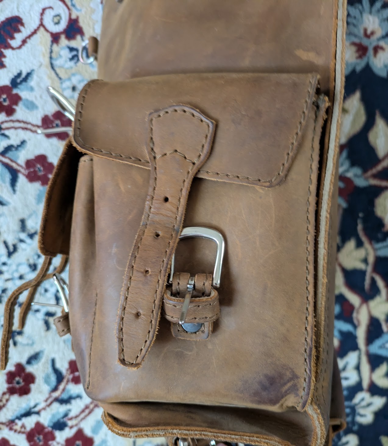 Saddleback Leather Co. Thin Front Pocket Backpack – (Tobacco)