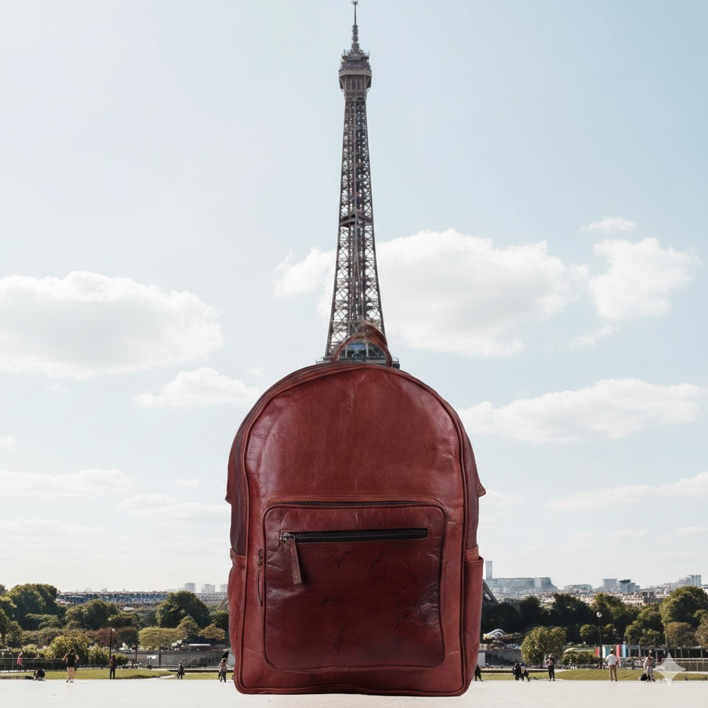 Leather Bag Backpack Messenger Laptop Dark Brown 17 Inches Handmade World