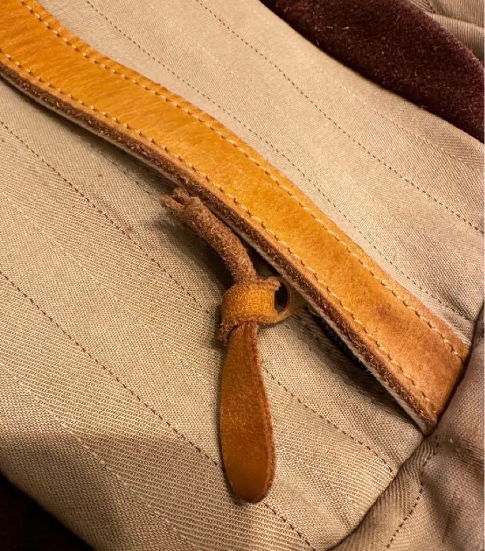 Master-piece Japan Backpack Beige Cotton Sueded Leather Used