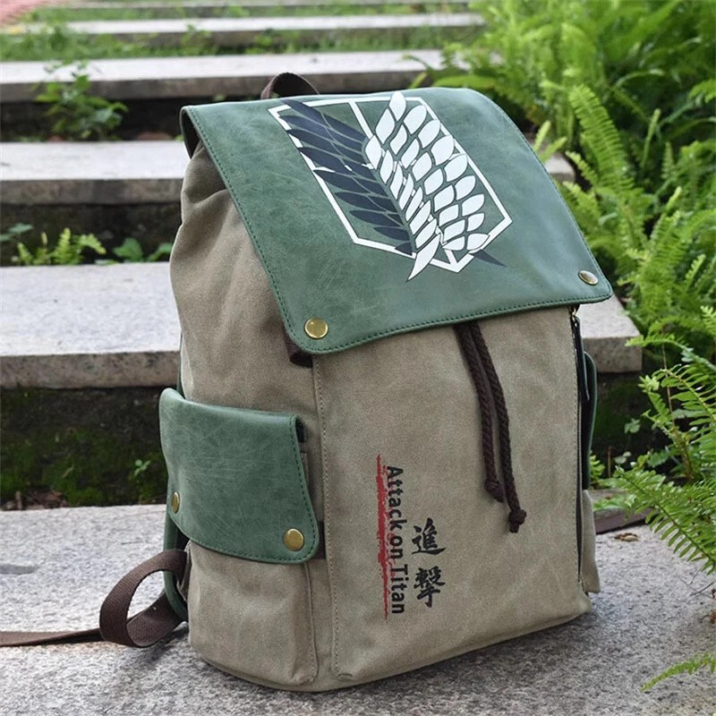 Anime Attack on Titan Backpack Canvas Bag School Bags Student Shoulder Bag Gifts