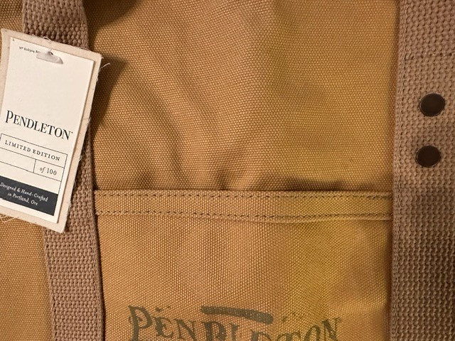 Pendleton Woolen Mills Brown Canvas Large Gym Bag NWT