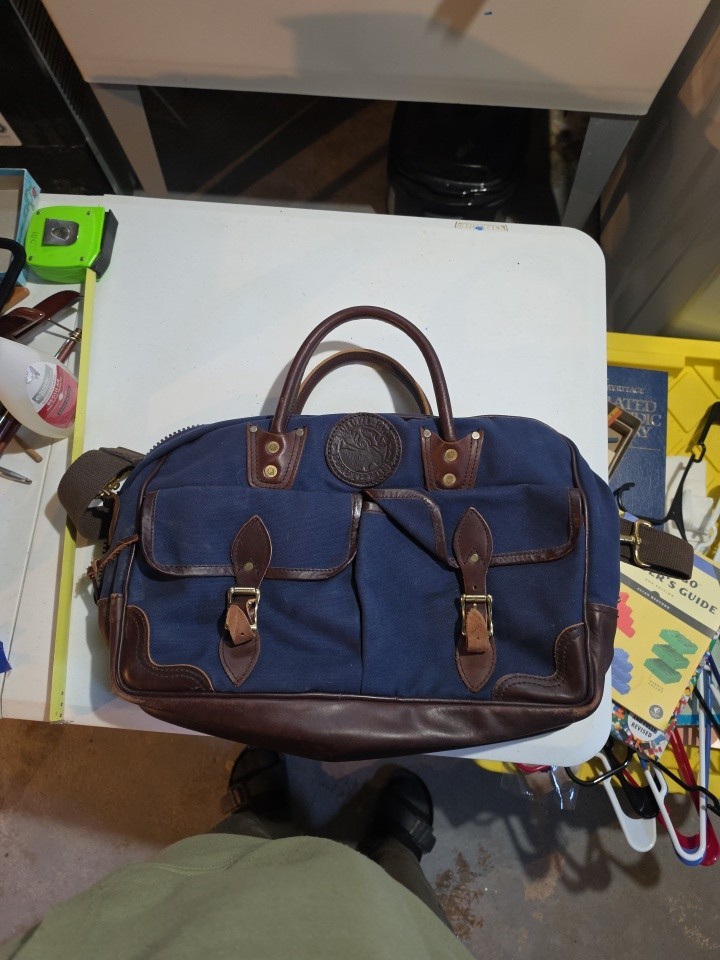 *Duluth Pack Bag Navy Canvas Travel Duffel Weekender Everyday bag